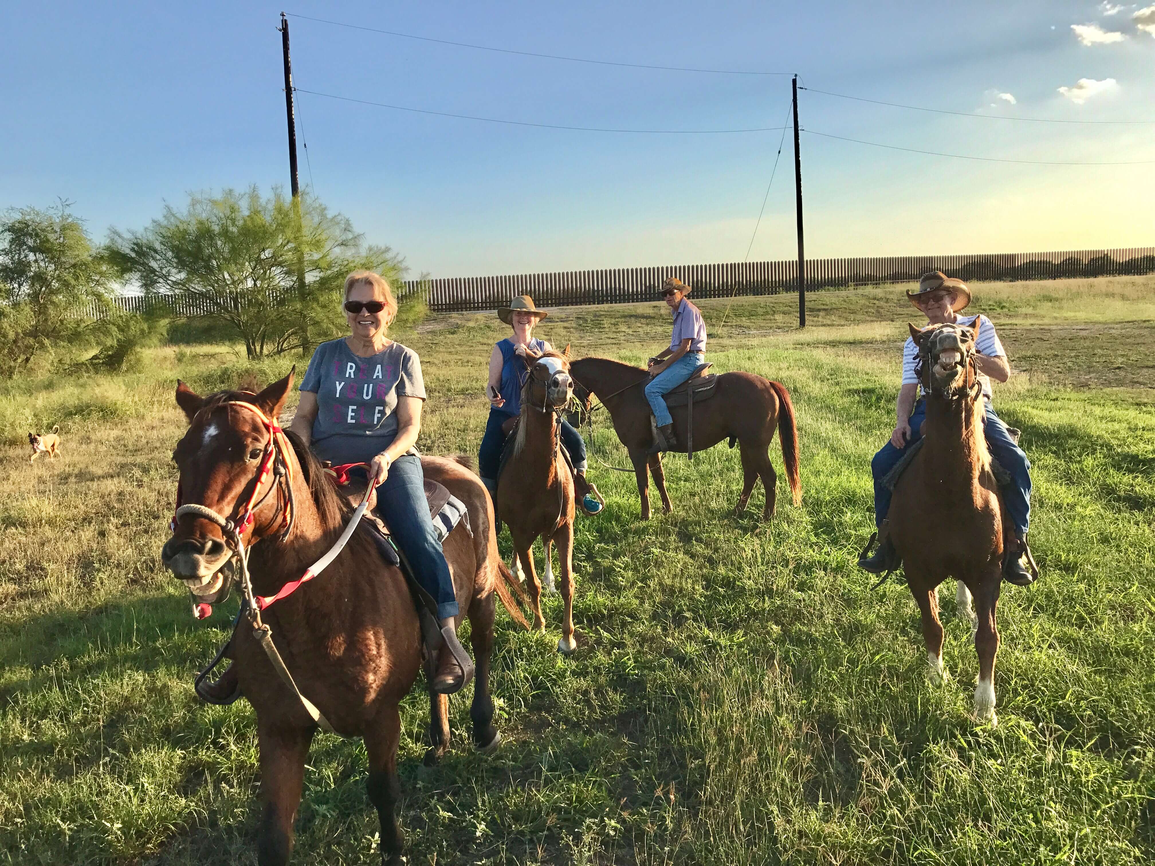 Group of Winter Texans by the Rio Grande River